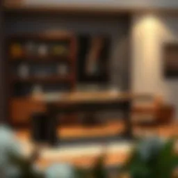 Contemporary adjustable desk showcasing modern design