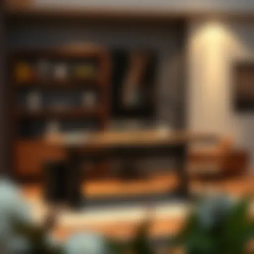 Contemporary adjustable desk showcasing modern design