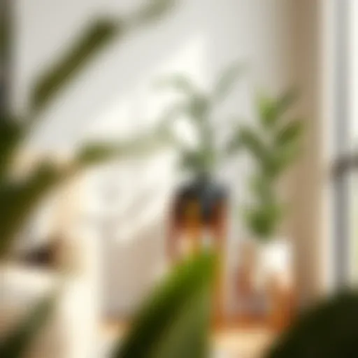 Elegant adjustable plant stand showcasing modern design