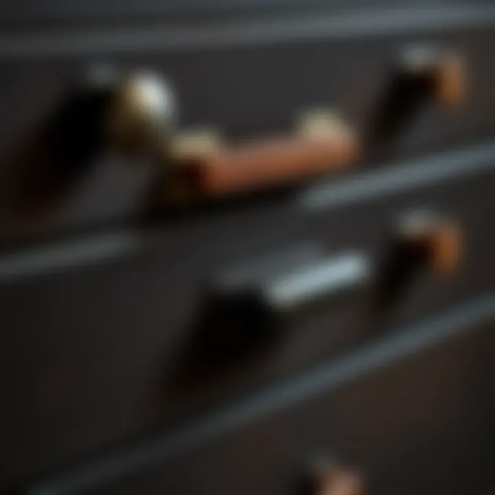 Diverse Styles of Leather Handles for Sophisticated Dressers Stylish dresser showcasing various leather handle designs