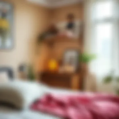 Trendy bedroom featuring budget-friendly accessories