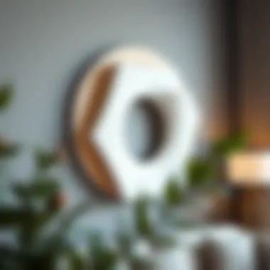 A minimalist wall sculpture featuring geometric shapes