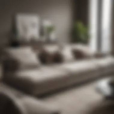 Stylish Modular Sofa Arrangement Stylish arrangement of armless sectional sofa showcasing its modular capabilities