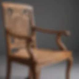 A beautifully crafted Belfast solid oak and cane chair showcasing intricate details