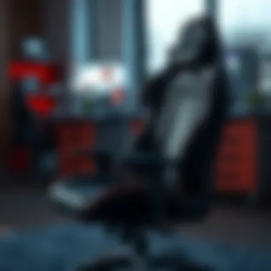Ergonomic gaming chair showcasing lumbar support