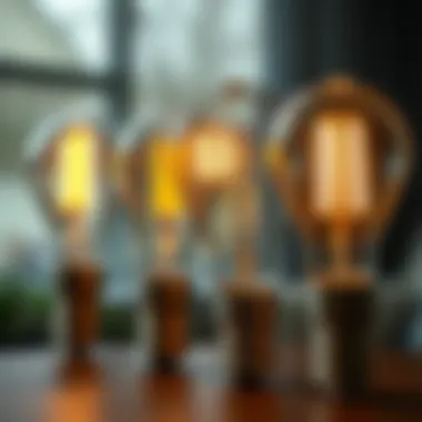 Energy Efficiency Comparison of Bulb Types Comparison of LED Edison bulbs and traditional incandescent bulbs