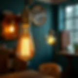 Elegant LED Edison bulb illuminating a vintage setting