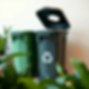 Recycling Bins from Biodegradable Materials Recycling bins made from biodegradable materials showcasing sustainability