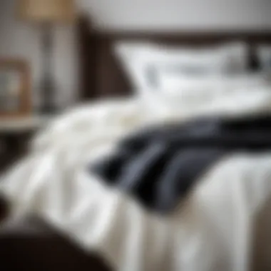 Elegance in Black and White Bedding Elegant black and white bed sheet set on a neatly made bed