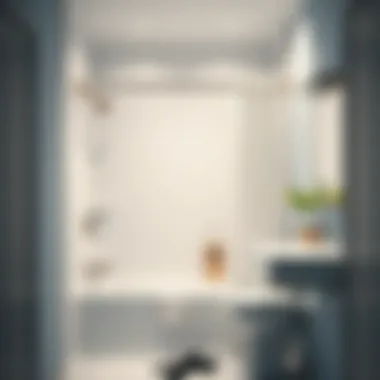 Installation Guide for Tension Shower Curtain Rods Step-by-step installation guide of a tension shower curtain rod in a tiled space