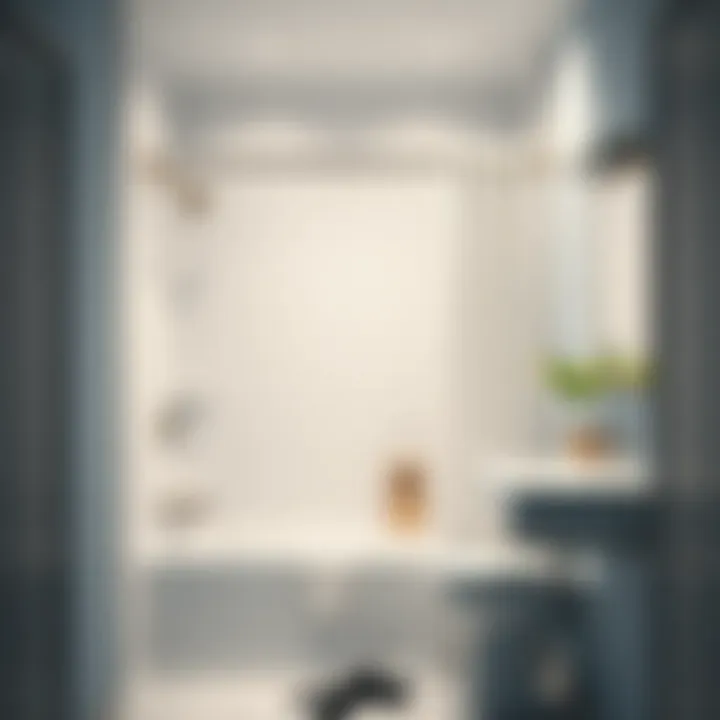 Installation Guide for Tension Shower Curtain Rods Step-by-step installation guide of a tension shower curtain rod in a tiled space