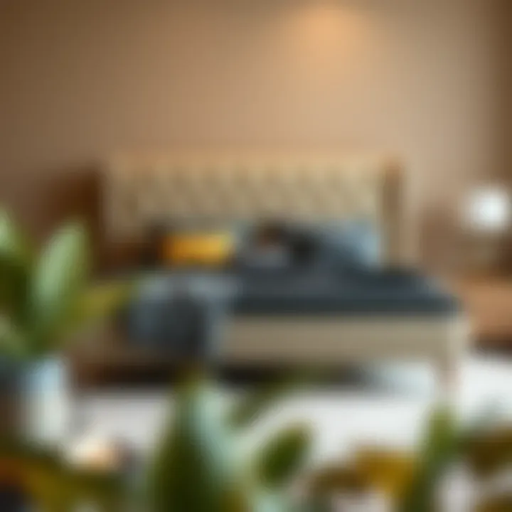 Luxurious Upholstered Queen Bed Frame Luxurious upholstered queen bed frame with a contemporary aesthetic