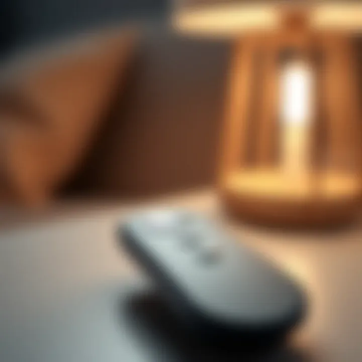 Intuitive Remote Control Design Remote control for a table lamp showcasing intuitive design features
