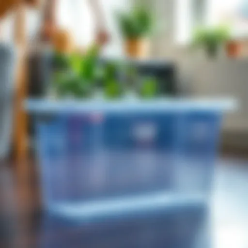 Clarity and Spaciousness of 80 Quart Storage Containers Showcasing the clarity and spaciousness of an 80 quart storage container