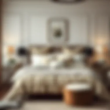 Stylish Bedroom Decor with Bed in a Bag Elegant bedroom setup featuring a coordinated bedding ensemble