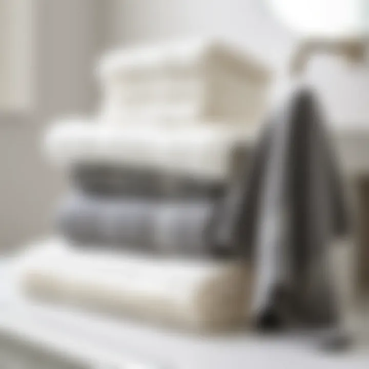 Elegant arrangement of various towel styles