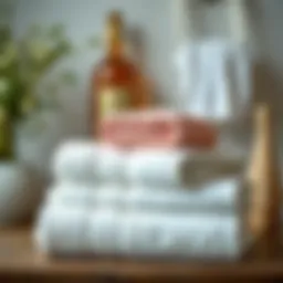 Luxurious cotton guest bath towel collection