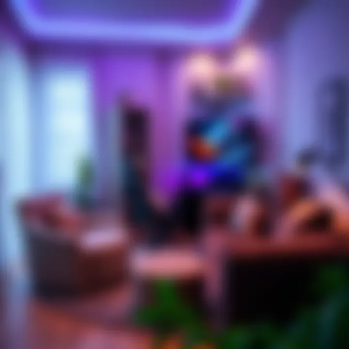 Cozy gaming corner featuring plush seating and decorative elements