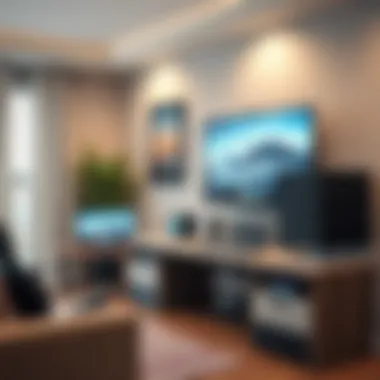 High-tech gaming setup showcasing the latest consoles and accessories