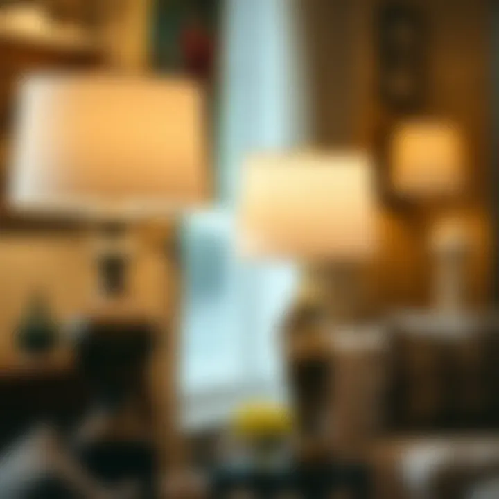 Decorative room showcasing well-proportioned lamp and shade