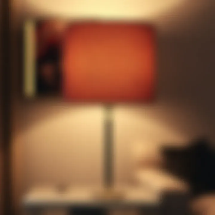 Stylish lamp with a perfectly fitted shade