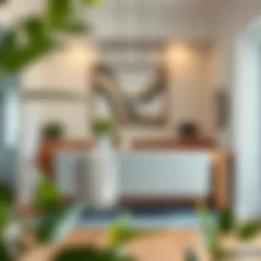 Contemporary Upholstered Dining Room Bench Contemporary dining area featuring a sleek upholstered bench with a back.