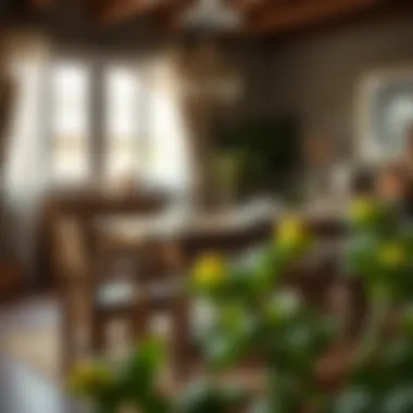 Rustic Wooden Dining Bench in Cozy Ambiance Rustic wooden dining bench with backrest set in a cozy dining space.