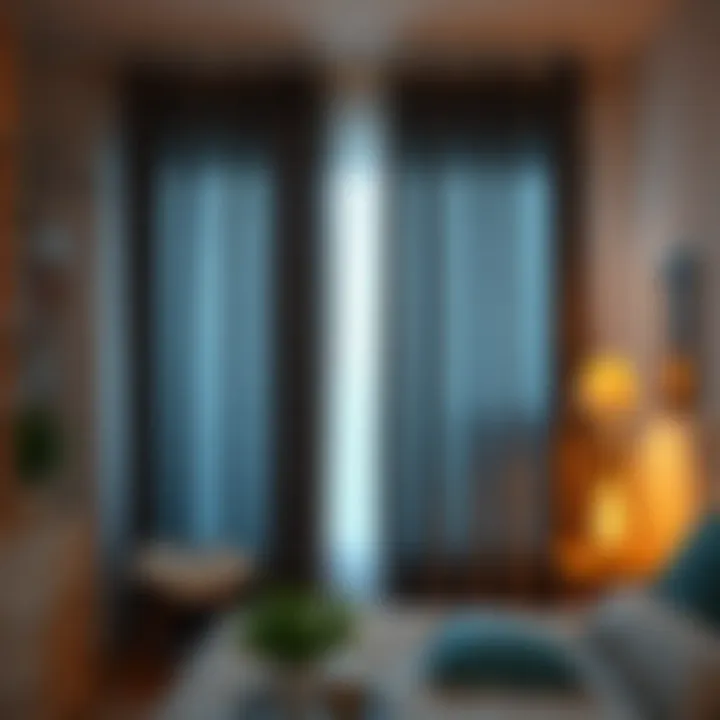 Effective Light Control with the Right Curtains Curtains managing natural light in a dorm