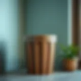 Sleek eco-friendly recycling bin made from recycled materials