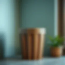 Sleek eco-friendly recycling bin made from recycled materials