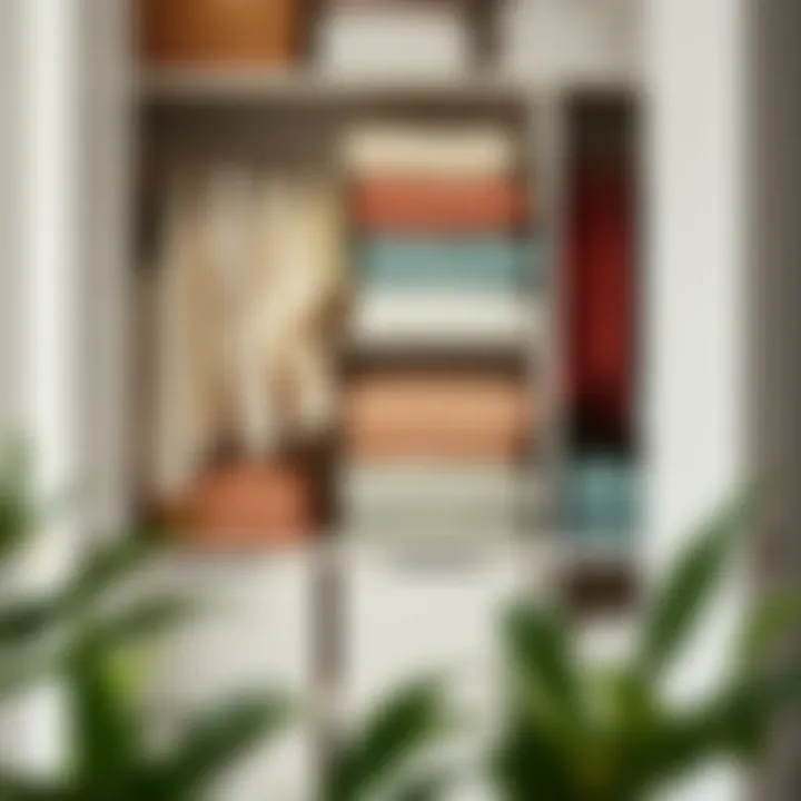 Linen closet with color-coordinated sheets