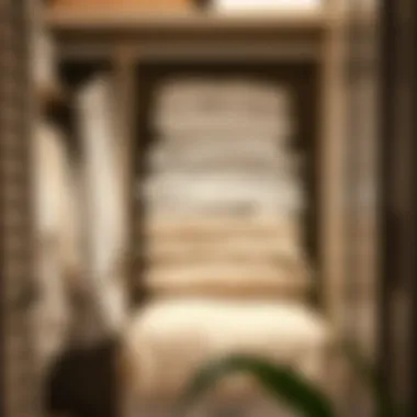 A well-maintained linen closet showcasing folded linens