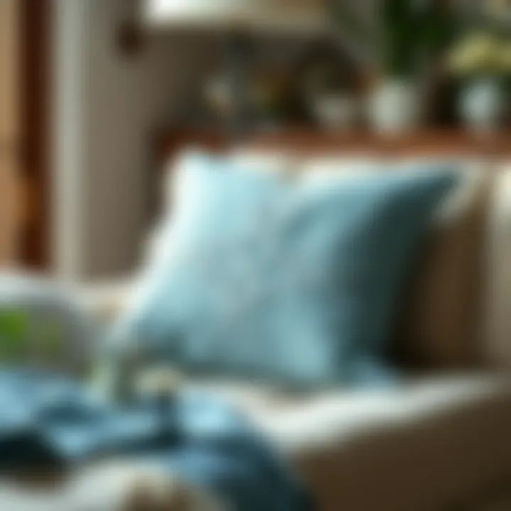 DIY aqua blue pillow cover project