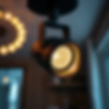 Efficiency in Focus Close-up view of energy-efficient LED spotlight fixture