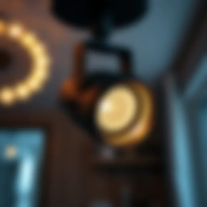 Efficiency in Focus Close-up view of energy-efficient LED spotlight fixture