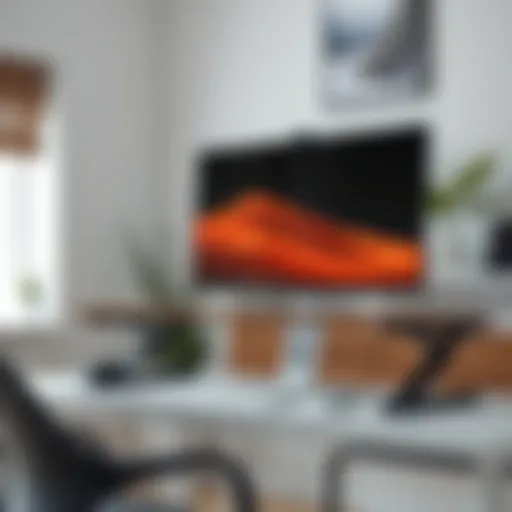 Elegant long monitor riser enhancing workspace organization