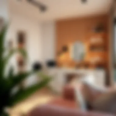 Chic makeup room design with modern decor