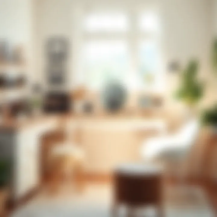 Well-lit makeup room with natural light