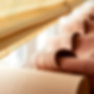 Close-up of Roman Shade Materials Close-up of various Roman shade materials