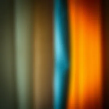 Textile Variety for Curtain Selection Close-up of luxurious fabric textures for curtains