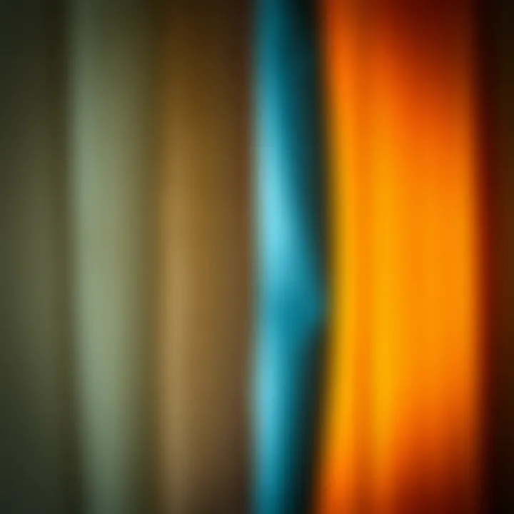 Textile Variety for Curtain Selection Close-up of luxurious fabric textures for curtains