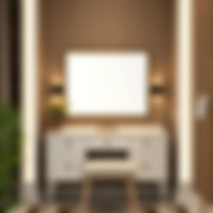 Stylish Vanity Set Overview Elegant vanity set with integrated mirror and lighting