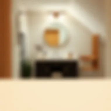 Space-Saving Vanity Design Compact vanity set enhancing a small space with lighting