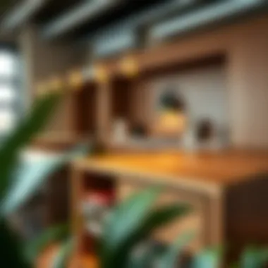 Different materials used in bar height desks with drawers