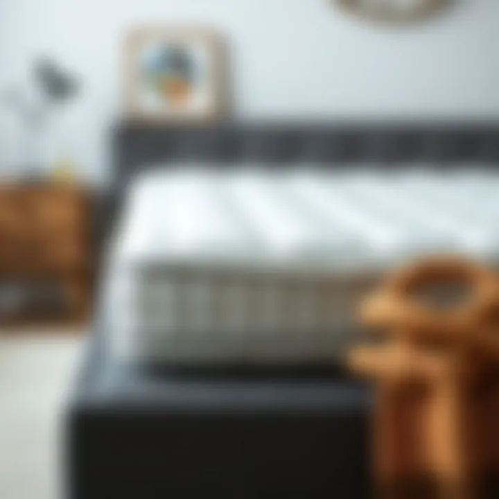 High-Quality Mattress on 180x200 Bed Close-up of a high-quality mattress on a 180x200 bed