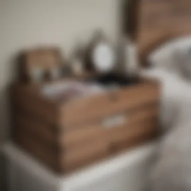 Diverse Designs and Materials of Storage Boxes A variety of bedroom storage boxes showcasing different materials and designs