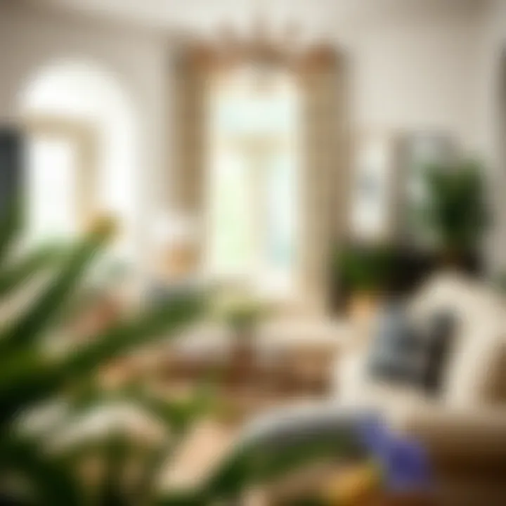 Gingham Accents in Living Room Cozy living room featuring black and white gingham throw pillows