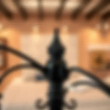 Intricate Detailing on Black Iron Headboard Close-up view of intricate detailing on black iron headboard