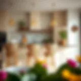 Elegant boho bar stools in a stylish kitchen setting