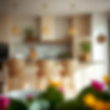 Stunning Boho Bar Stools in Modern Kitchen Elegant boho bar stools in a stylish kitchen setting